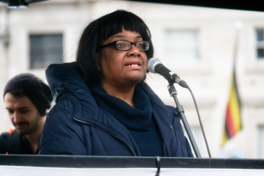 Diane Abbott delivering a speech. Copyright © Garry Knight